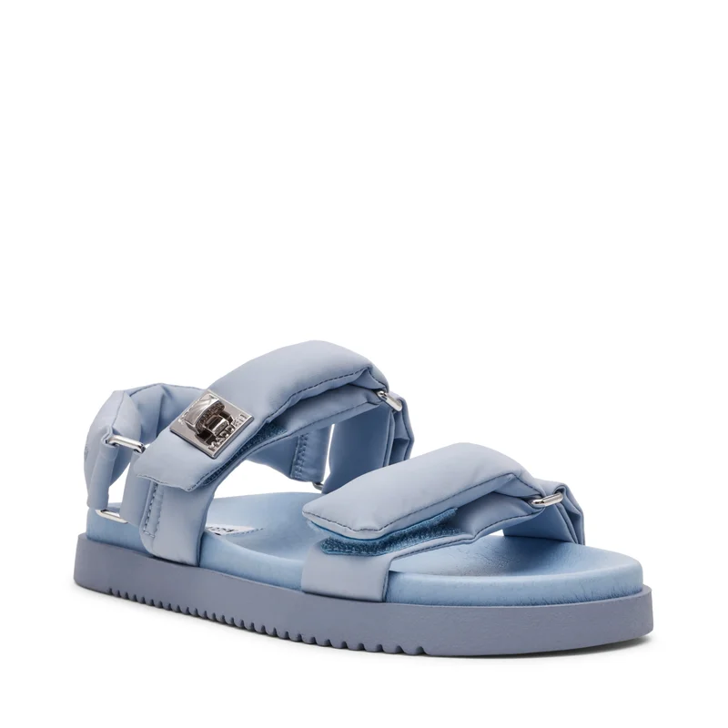 ستيف مادن Steve madden monat women's blue nylon flat sandals
